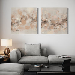 Abstract Canvas Set of 2 - Sand Storm