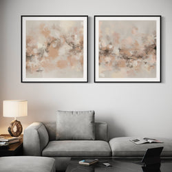 Abstract Art set of 2 prints - Sand Storm