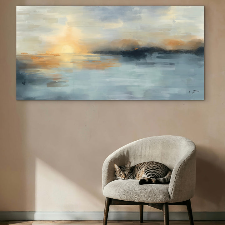 Abstract Canvas - Tulum Blue