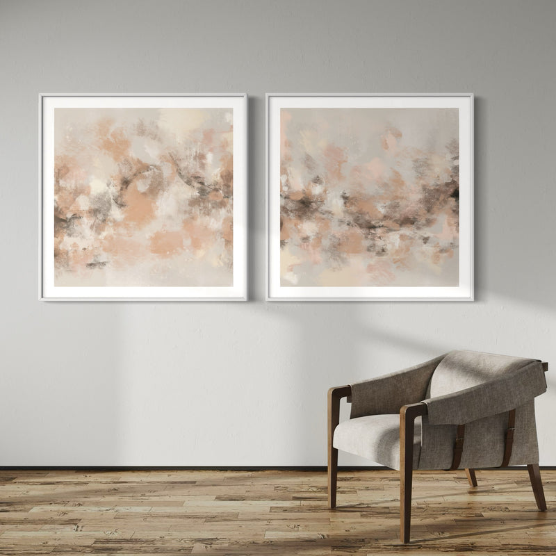 Abstract Art set of 2 prints - Sand Storm