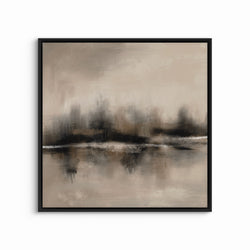 Framed Canvas - Taupe Reflection