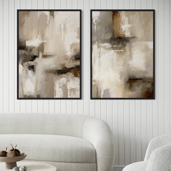 Abstract Art Set of 2 Prints - Santorini