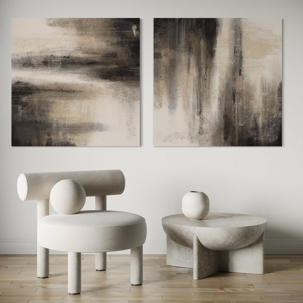 Abstract Canvas Set of 2 - Obscura