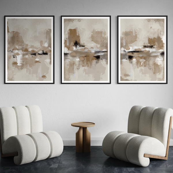 Abstract Art set of 3 prints - St Tropez