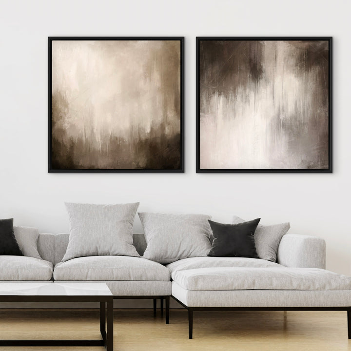 Framed Canvas Set of 2 - Brown Essence