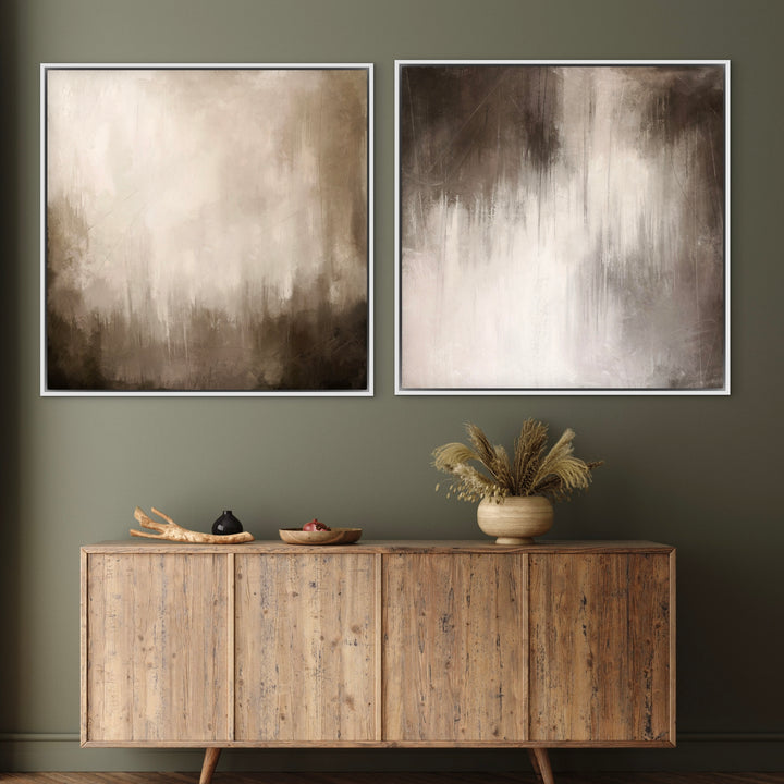 Framed Canvas Set of 2 - Brown Essence