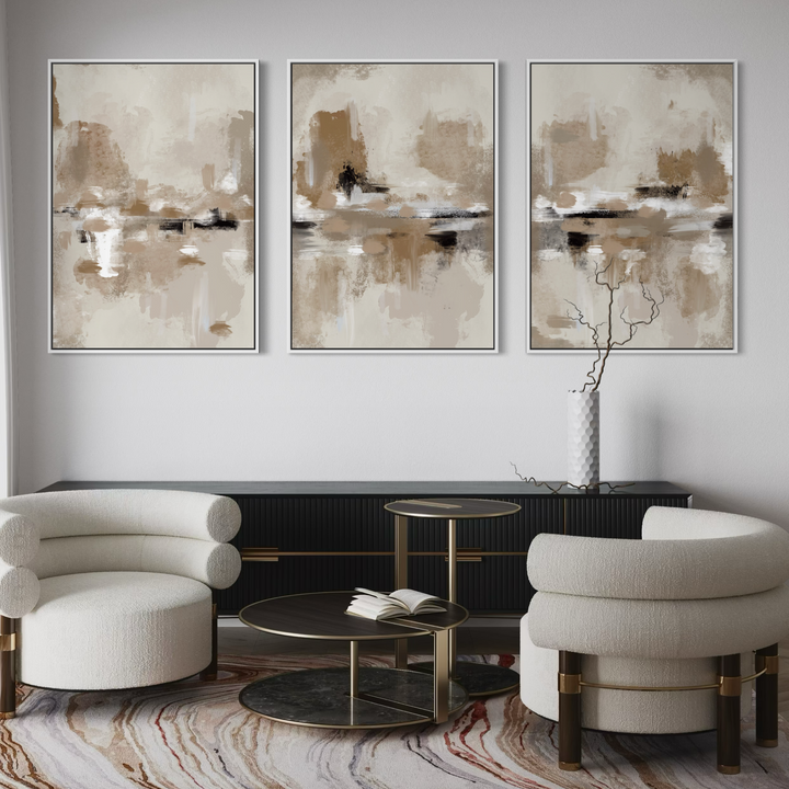 Set of 3 Framed Canvas - St Tropez