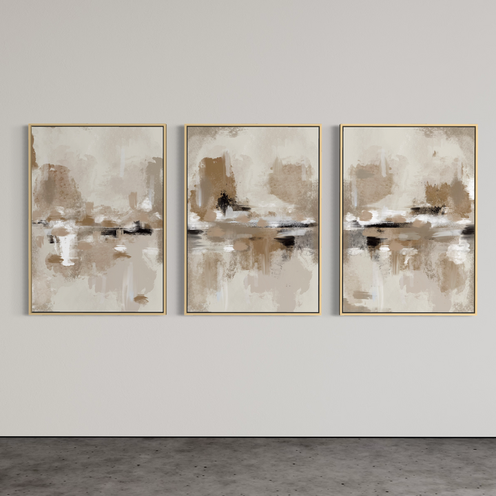 Set of 3 Framed Canvas - St Tropez