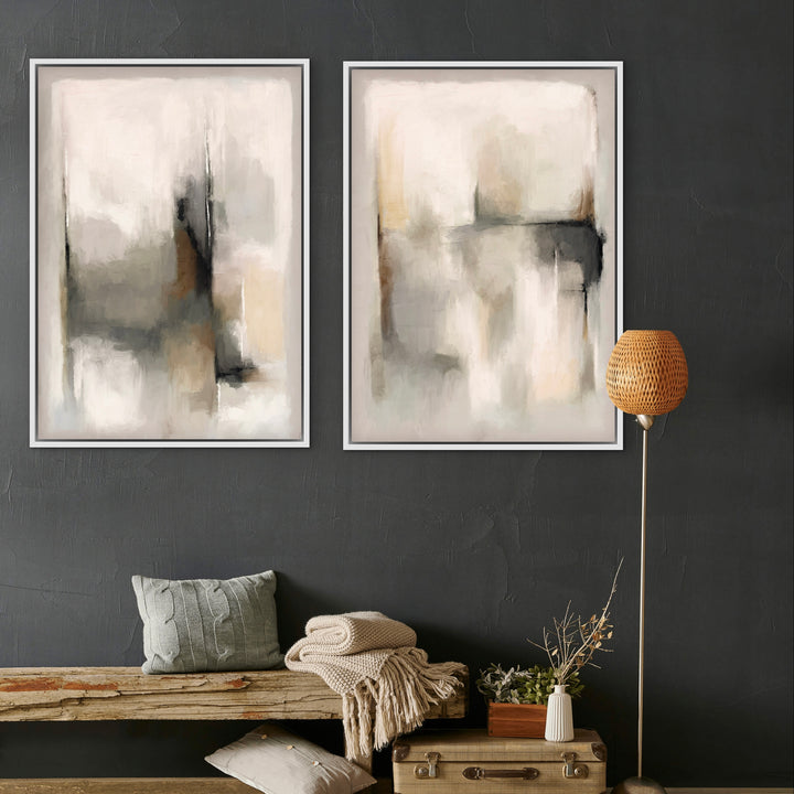 Framed Canvas Set of 2 - Florence Stone