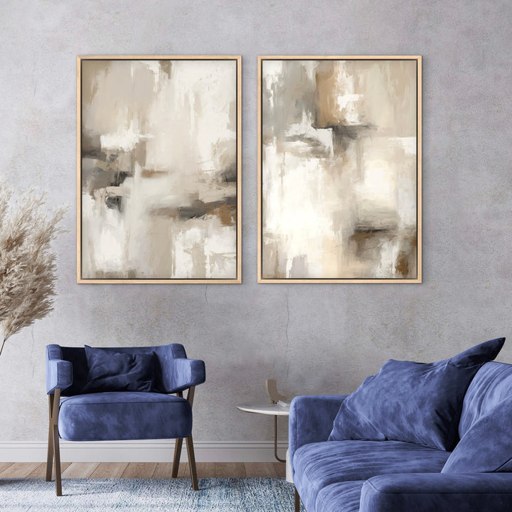 Framed Canvas Set of 2 - Santorini