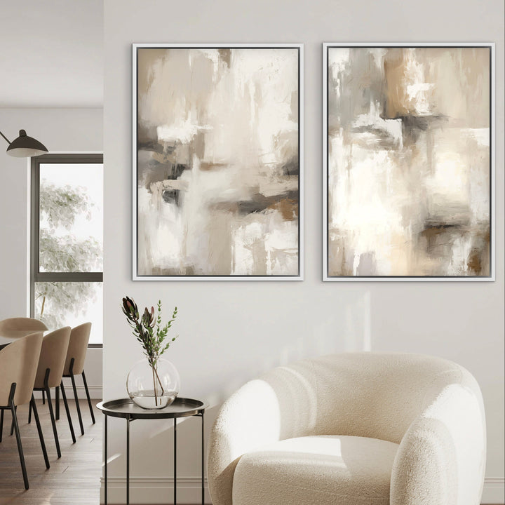 Framed Canvas Set of 2 - Santorini