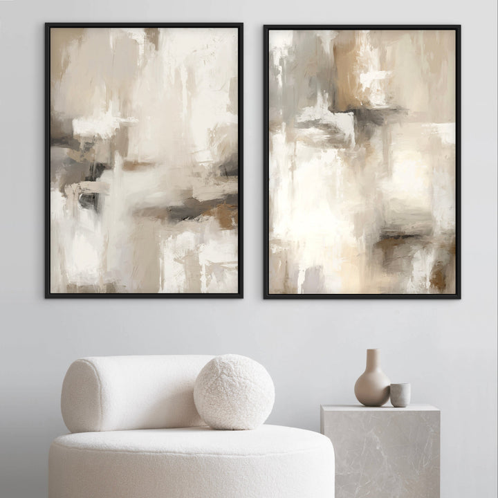Framed Canvas Set of 2 - Santorini