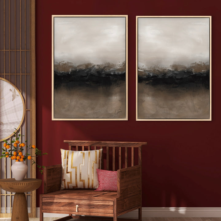 Framed Canvas Set of 2 - Mocha Dusk