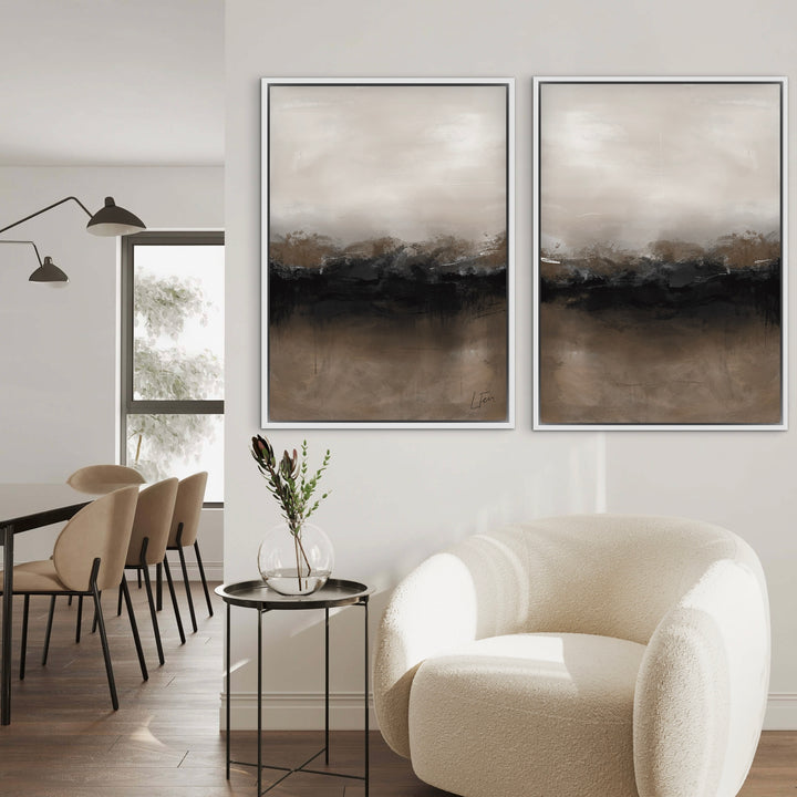 Framed Canvas Set of 2 - Mocha Dusk