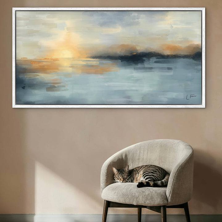 Framed Canvas - Tulum Blue