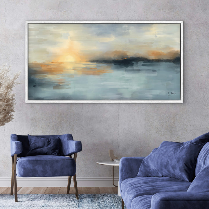 Framed Canvas - Tulum Blue