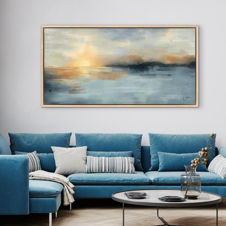 Framed Canvas - Tulum Blue