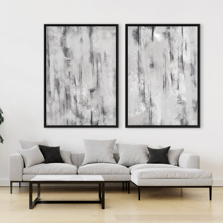 Framed Canvas Set of 2 - Concrete