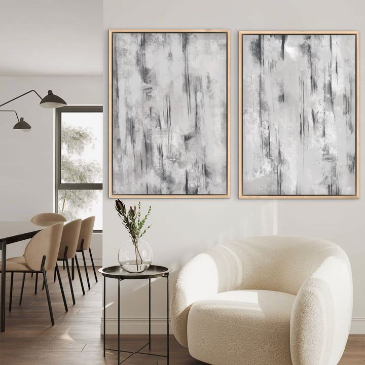 Framed Canvas Set of 2 - Concrete
