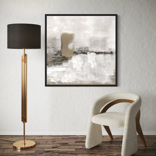 Set of 1 - Abstract Art 'Nude & Grey Clouds'