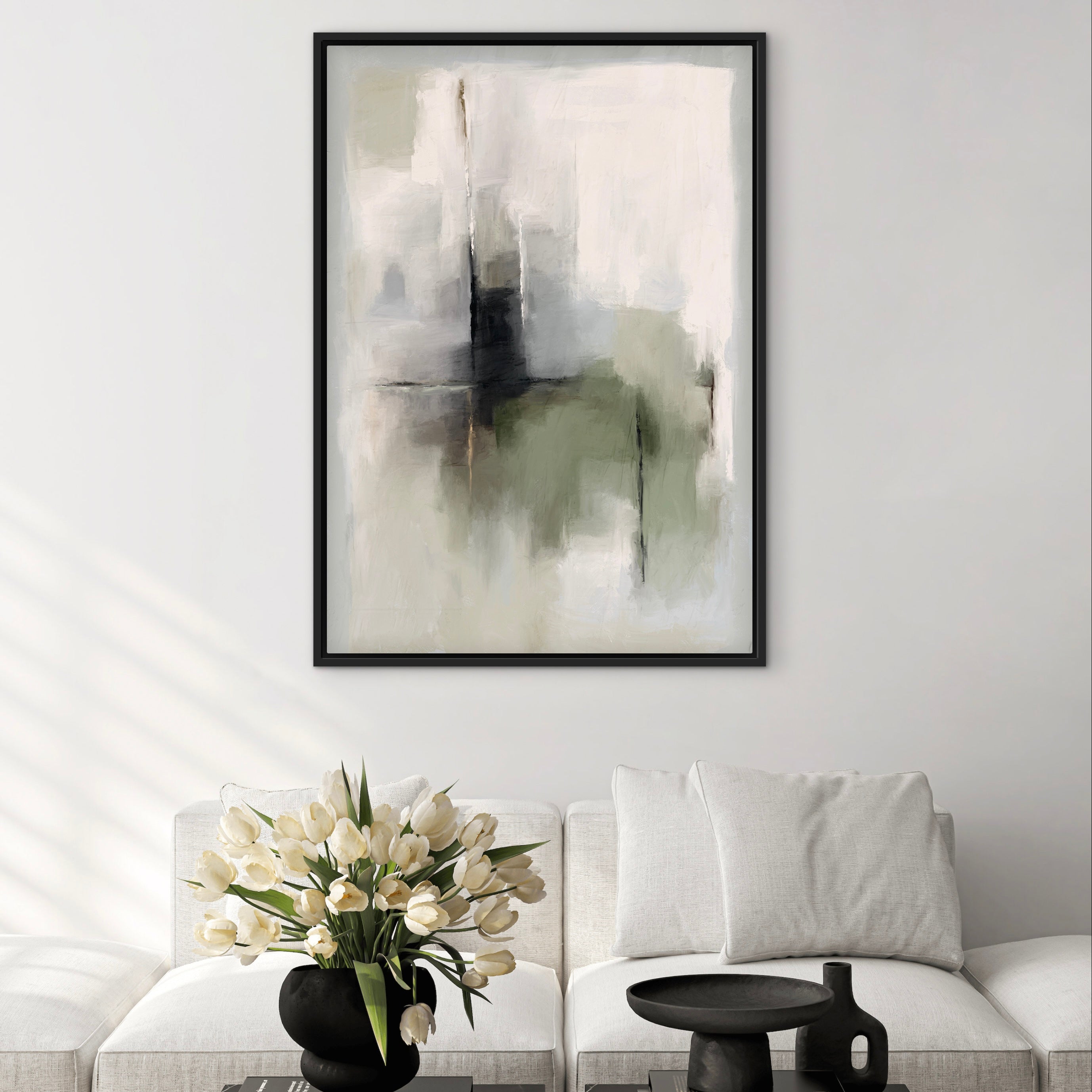 Framed Canvas  - Tuscany Green
