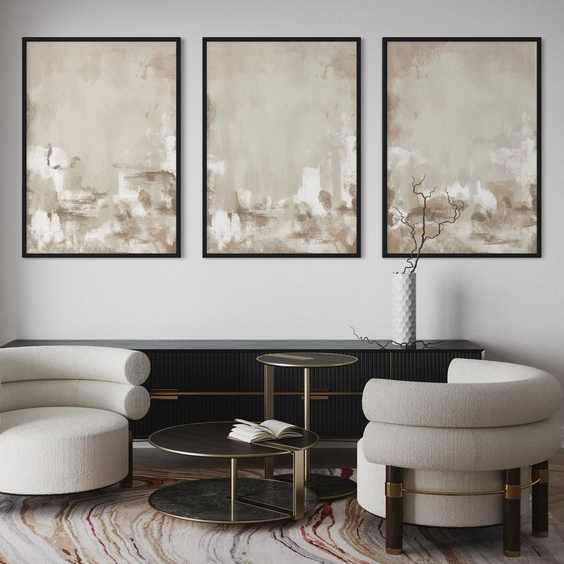 Abstract Art set of 3 prints - Capri