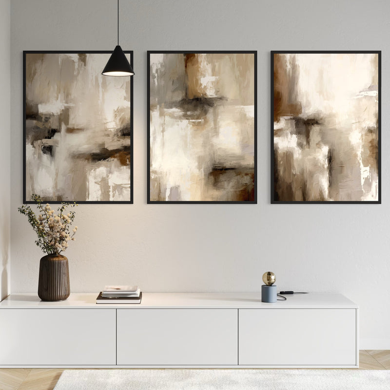 Set of 3 Framed Canvas - Santorini