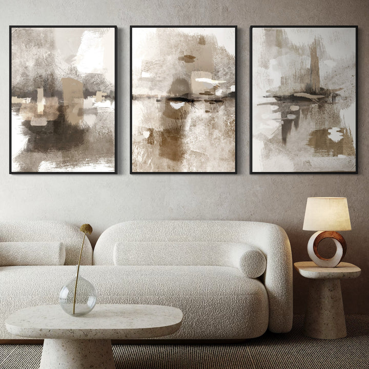Set of 3 Framed Canvas - Portofino