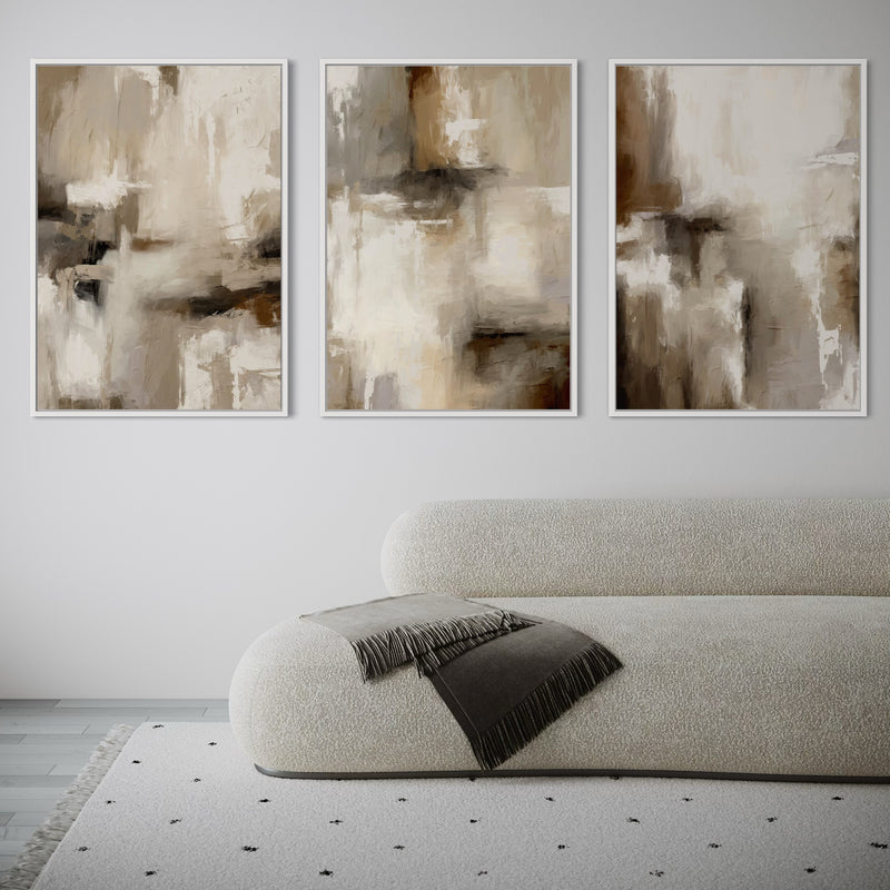 Set of 3 Framed Canvas - Santorini