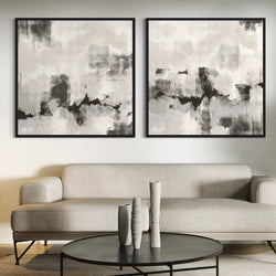 Framed Canvas Set of 2 - Whisper Grey