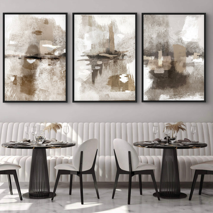 Set of 3 Framed Canvas - Portofino