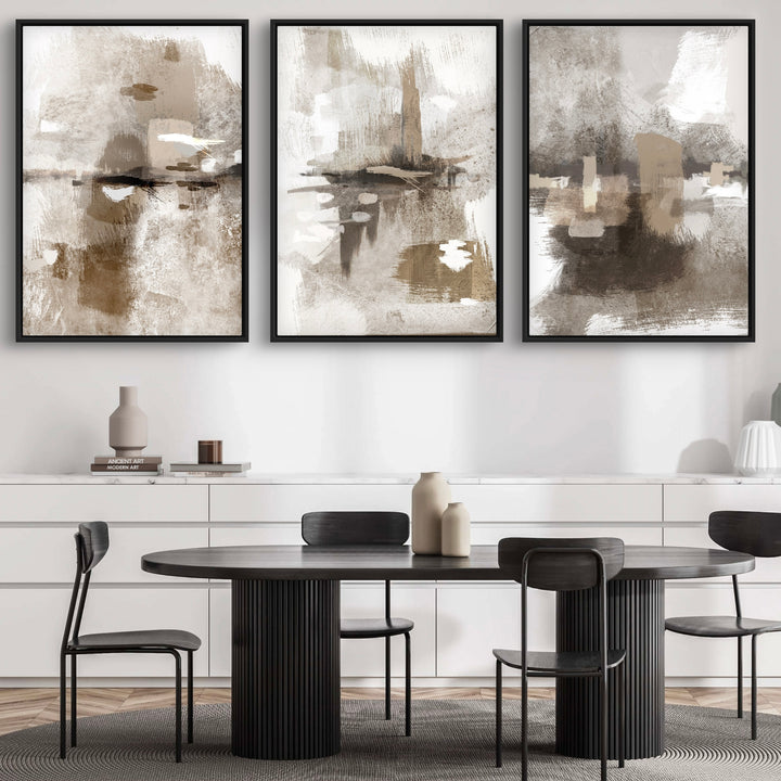 Set of 3 Framed Canvas - Portofino