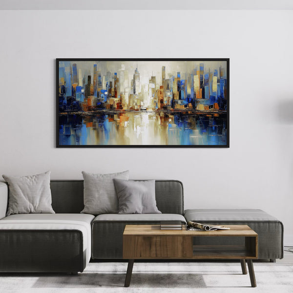 Framed Canvas - Manhattan Mist