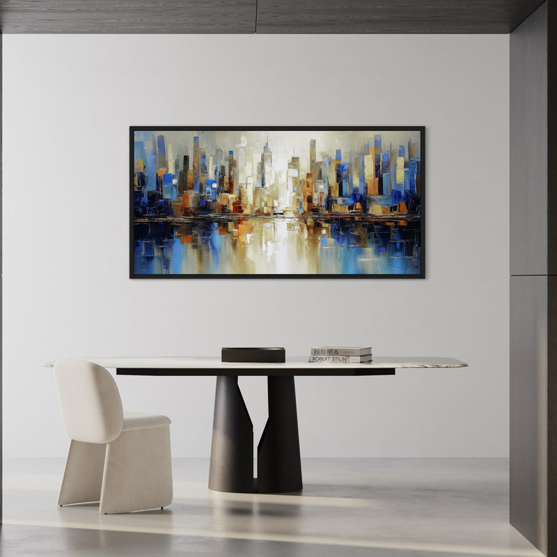 Framed Canvas - Manhattan Mist