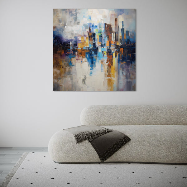 Abstract Canvas - Manhattan Mist
