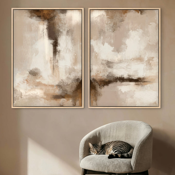 Framed Canvas Set of 2 - Calm Serenity