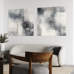 Abstract Canvas Set of 2 - Glacier