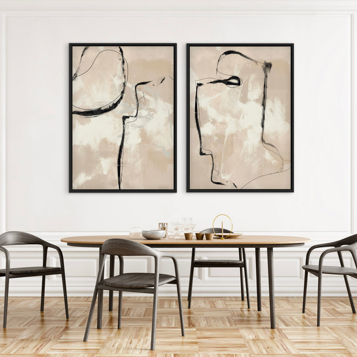 Framed Canvas Set of 2 - Paris