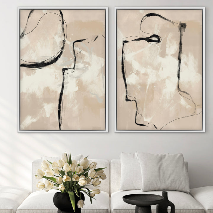 Framed Canvas Set of 2 - Paris