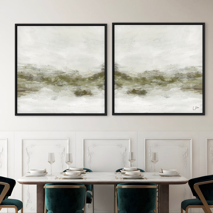 Framed Canvas Set of 2 - Spring Moss