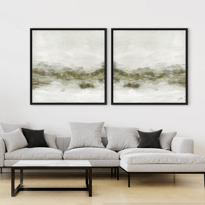 Framed Canvas Set of 2 - Spring Moss
