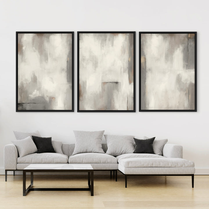 Set of 3 Framed Canvas - Stone Atelier