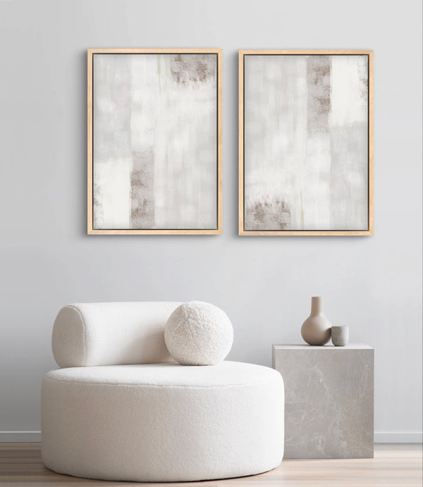 Framed Canvas Set of 2 - Grey Dreams