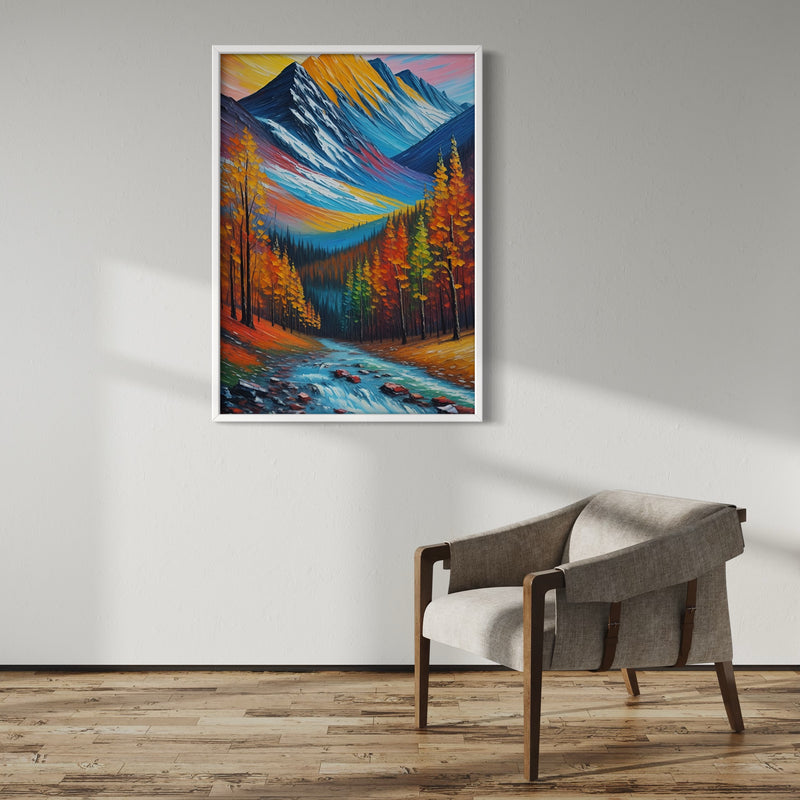 Set of 1 - Abstract Art 'Autumn Mountain'