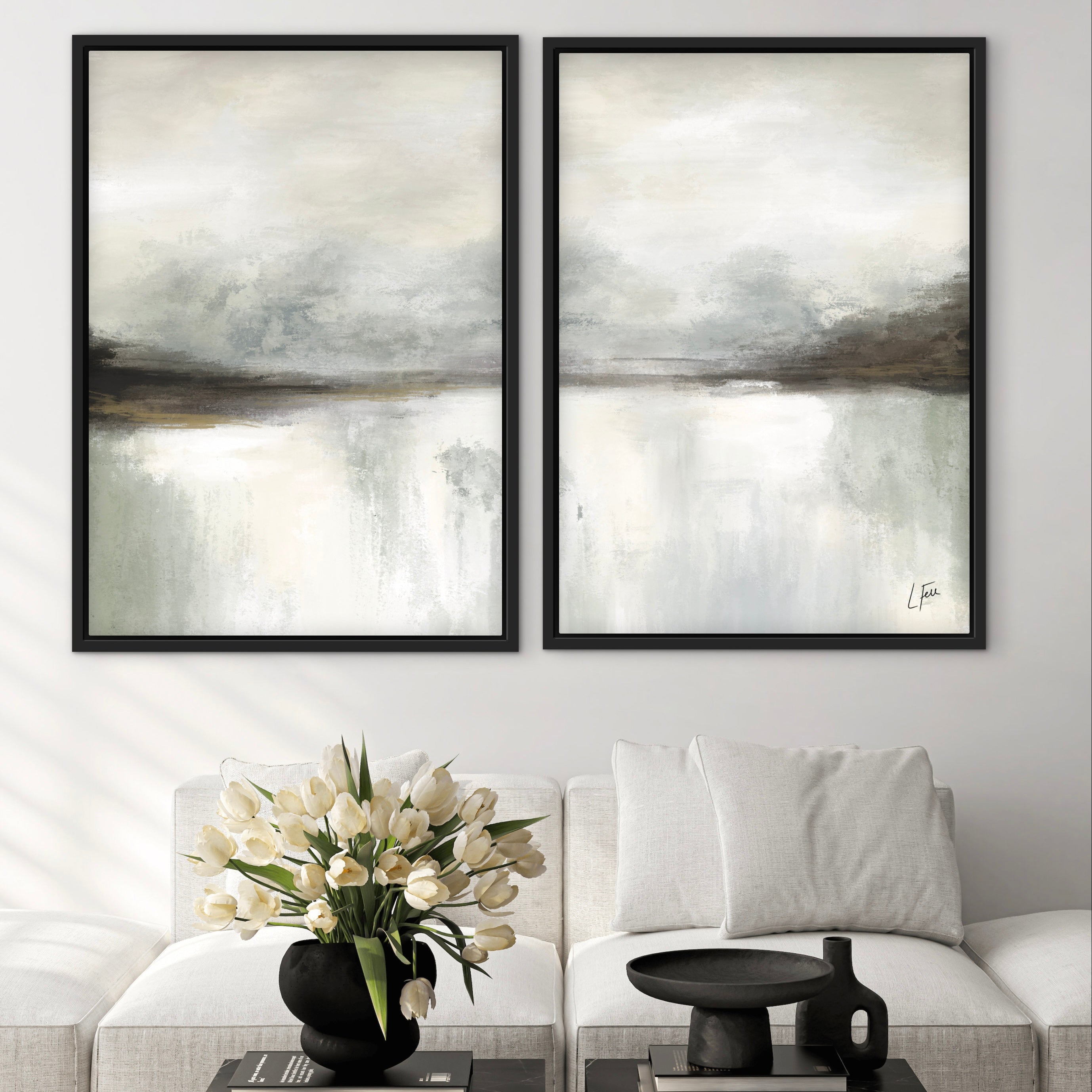 Gerahmtes Leinwandbild 2er-Set – Träume