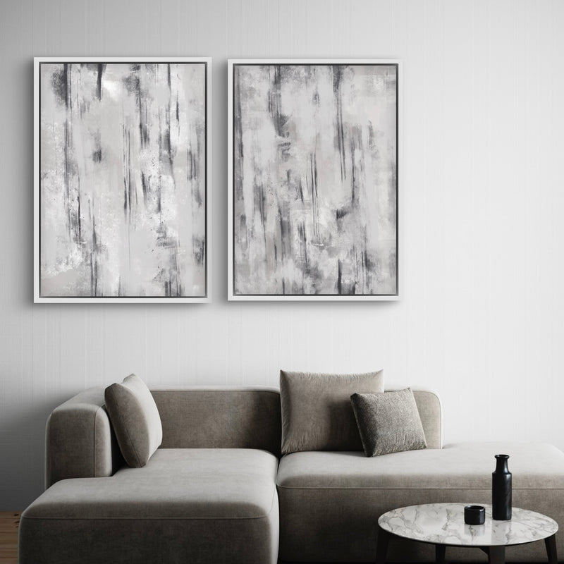 Framed Canvas Set of 2 - Concrete