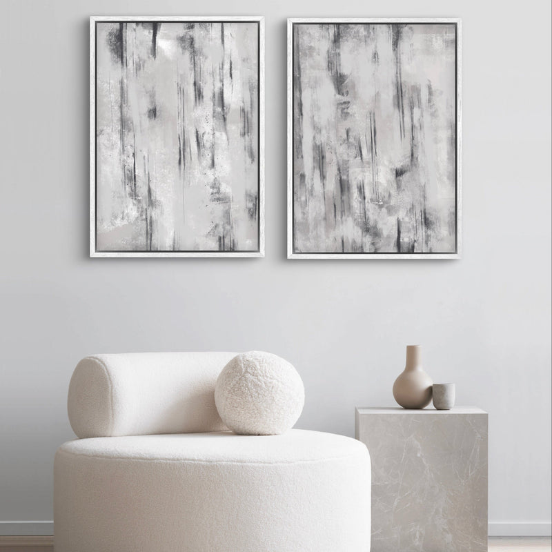 Framed Canvas Set of 2 - Concrete