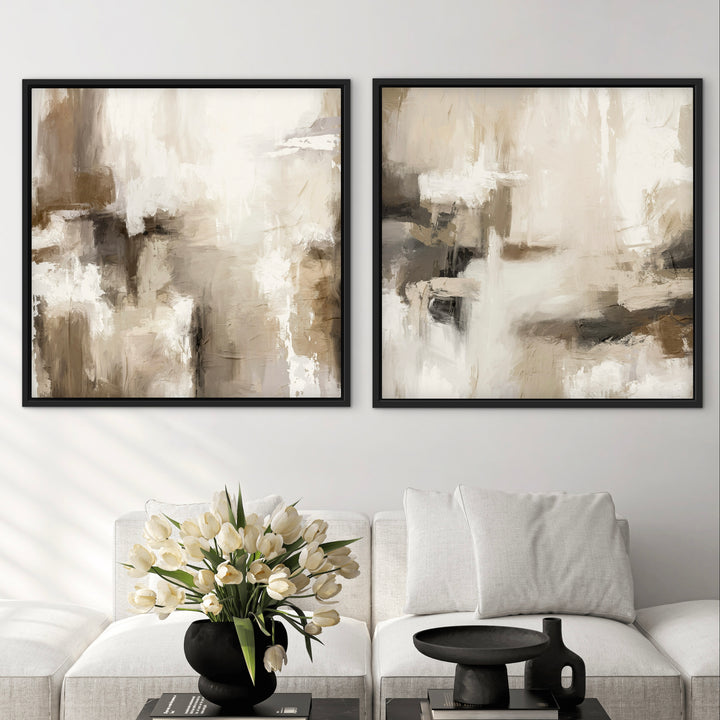 Framed Canvas Set of 2 - Santorini