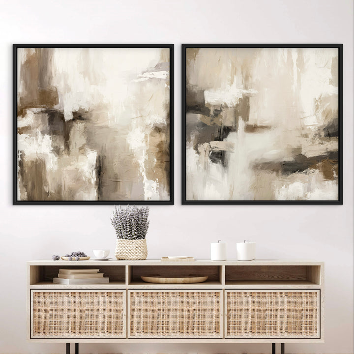 Framed Canvas Set of 2 - Santorini