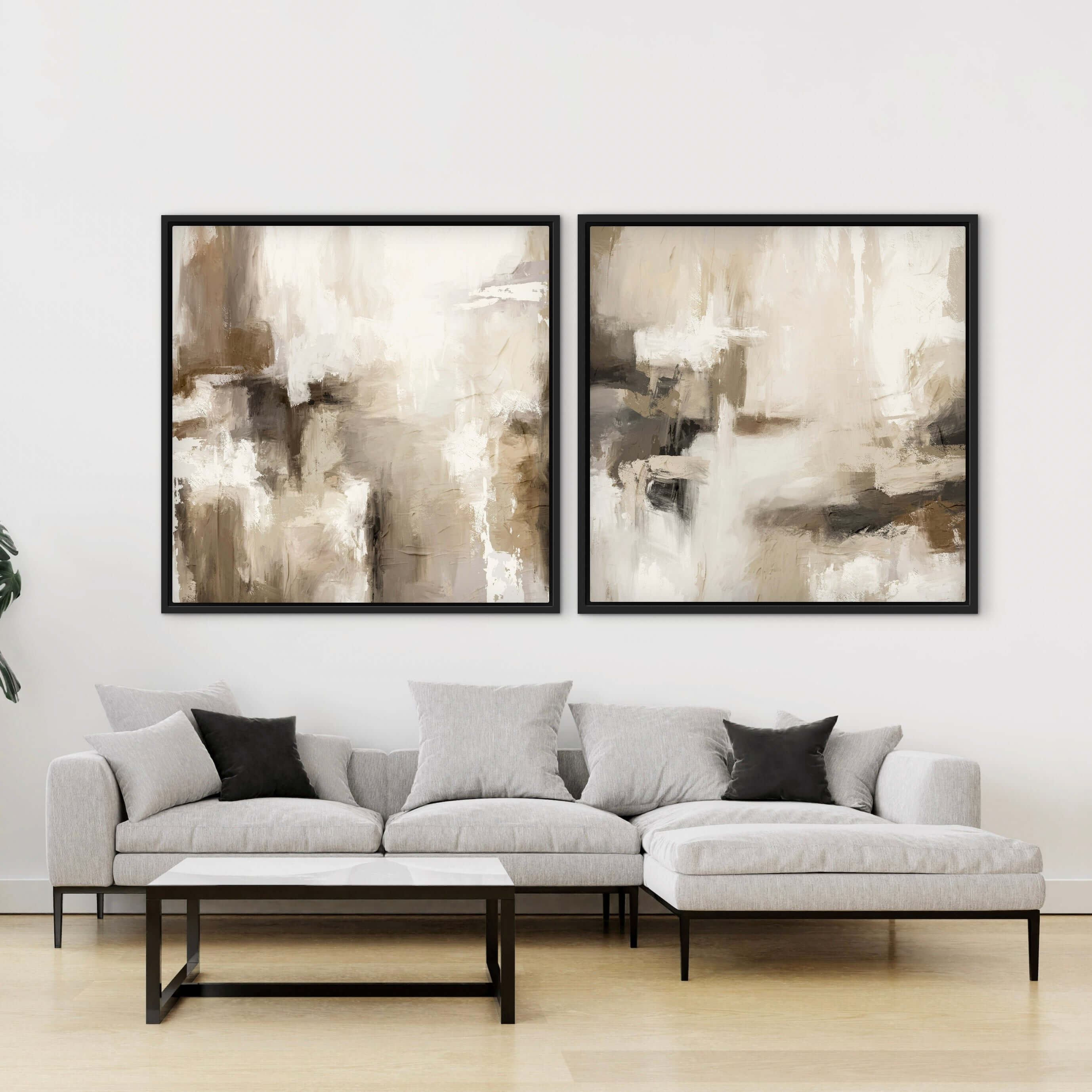 Framed Canvas Set of 2 - Santorini